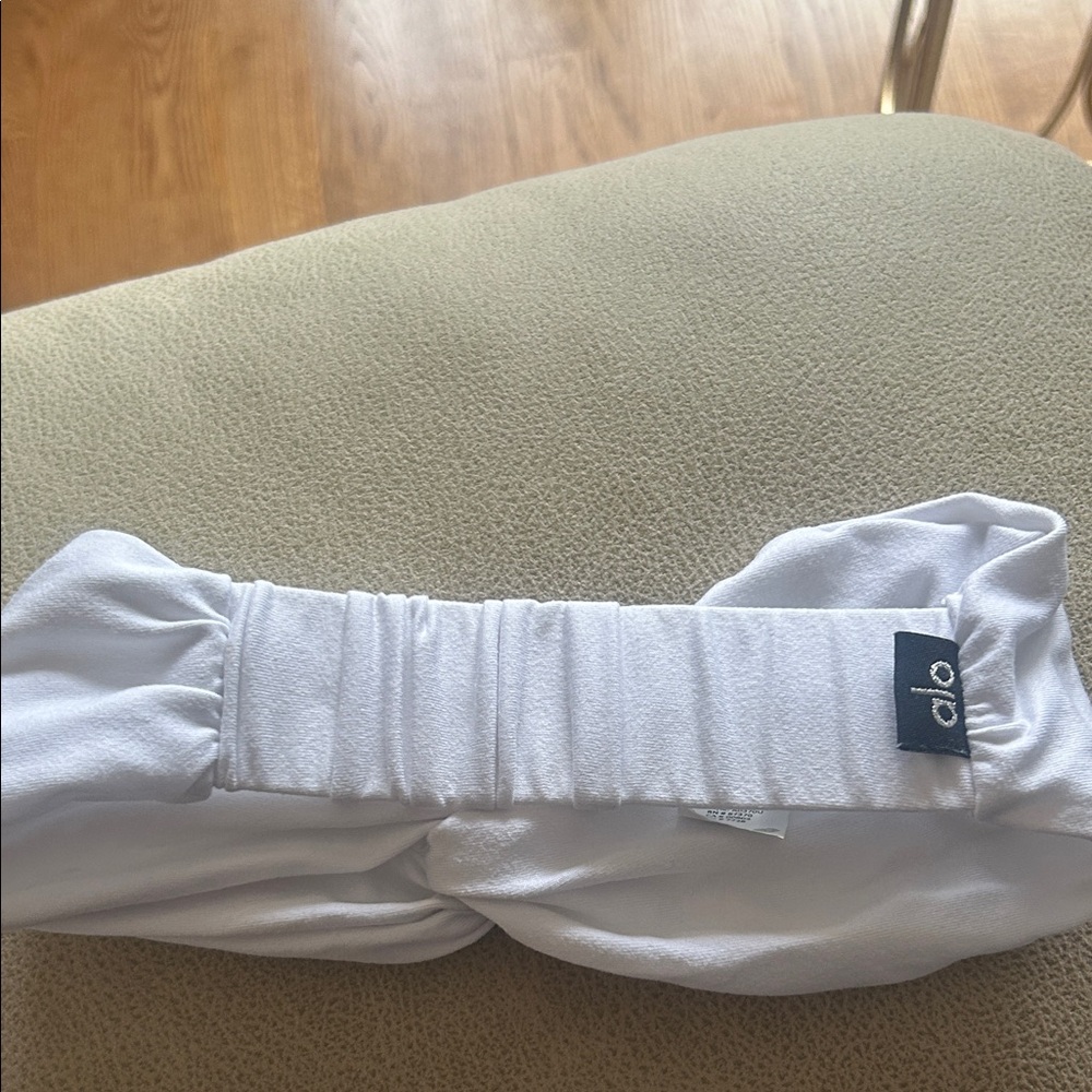 White Headband with Logo